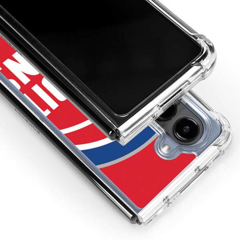NBA Detroit Pistons Large Logo Galaxy Z Fold5 5G Clear Case