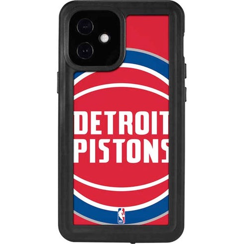 NBA Detroit Pistons Large Logo iPhone 12 Mini Waterproof Case