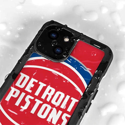 NBA Detroit Pistons Large Logo iPhone 13 Mini Waterproof Case