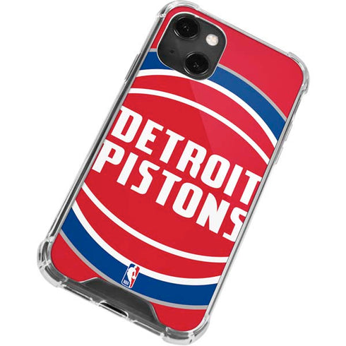 NBA Detroit Pistons Large Logo iPhone 15 Plus Clear Case