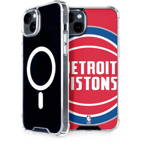 NBA Detroit Pistons Large Logo iPhone 15 Plus MagSafe Case