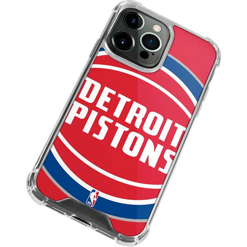 NBA Detroit Pistons Large Logo iPhone 15 Pro Clear Case
