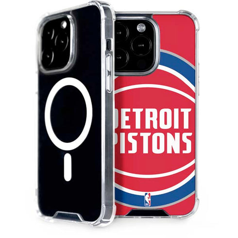 NBA Detroit Pistons Large Logo iPhone 15 Pro MagSafe Case