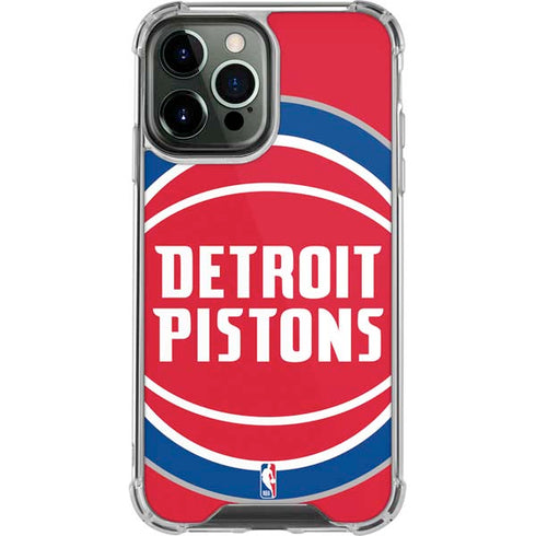 NBA Detroit Pistons Large Logo iPhone 14 Pro Max Clear Case