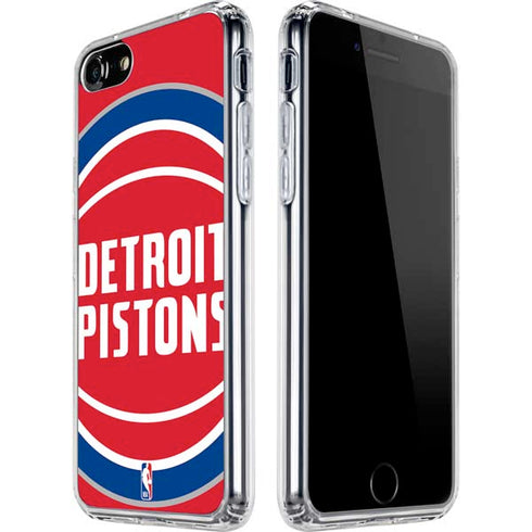 NBA Detroit Pistons Large Logo iPhone SE (2nd & 3rd Gen) Clear Case