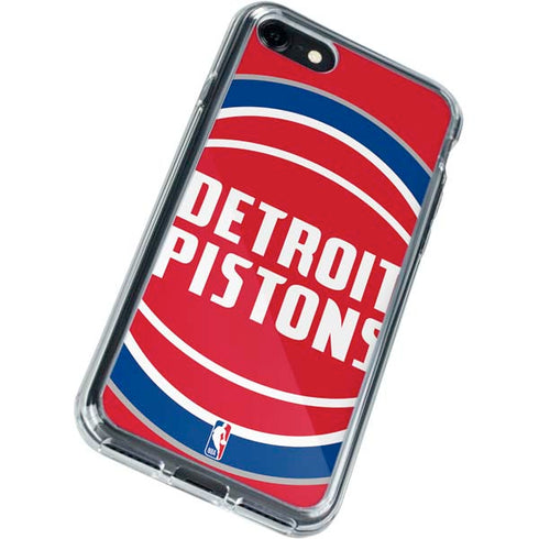 NBA Detroit Pistons Large Logo iPhone SE (2nd & 3rd Gen) Clear Case