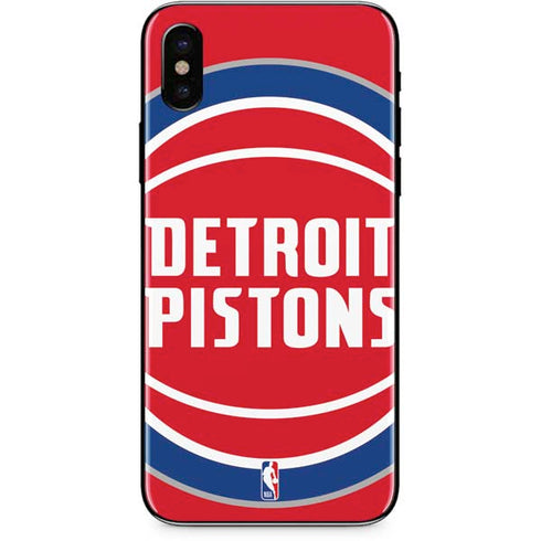NBA Detroit Pistons Large Logo iPhone X Skin