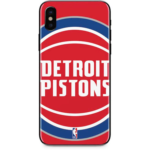 NBA Detroit Pistons Large Logo iPhone XS Skin