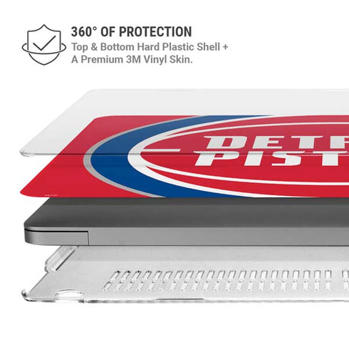NBA Detroit Pistons Large Logo MacBook Pro 16in (2021-25) Case plus Skin