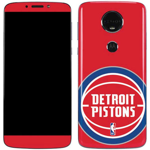 NBA Detroit Pistons Large Logo Moto E5 Plus Skin