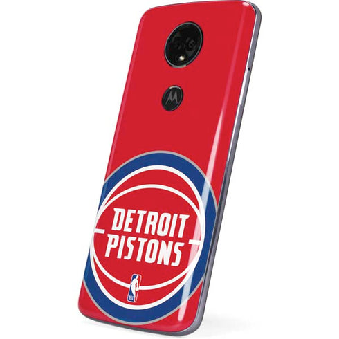 NBA Detroit Pistons Large Logo Moto E5 Plus Skin