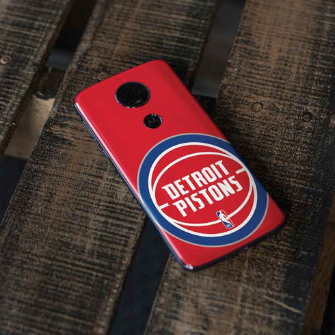 NBA Detroit Pistons Large Logo Moto E5 Plus Skin