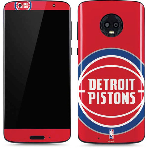 NBA Detroit Pistons Large Logo Moto G6 Skin