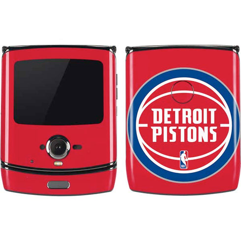 NBA Detroit Pistons Large Logo Motorola RAZR Skin