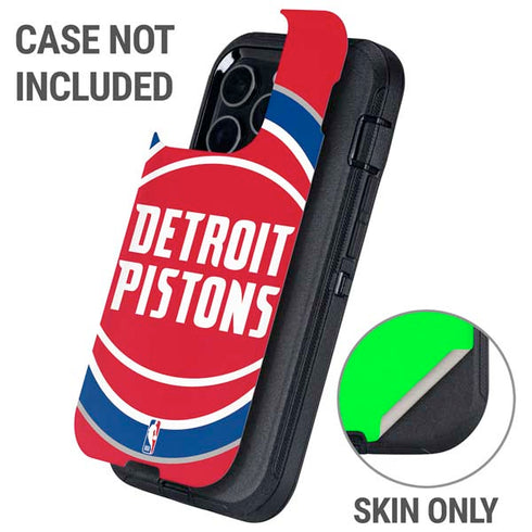 NBA Detroit Pistons Large Logo Otterbox Defender iPhone Skin