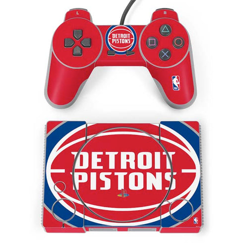 NBA Detroit Pistons Large Logo PlayStation Classic Bundle Skin
