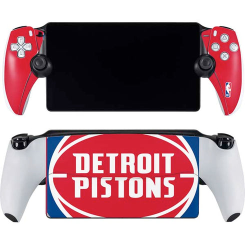 NBA Detroit Pistons Large Logo PlayStation Portal Remote Player Skin