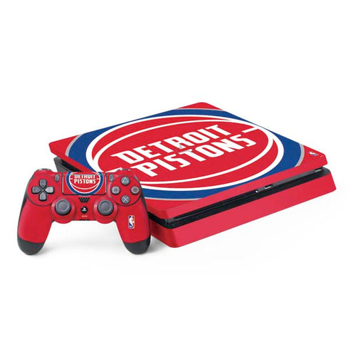 NBA Detroit Pistons Large Logo PS4 Slim Bundle Skin