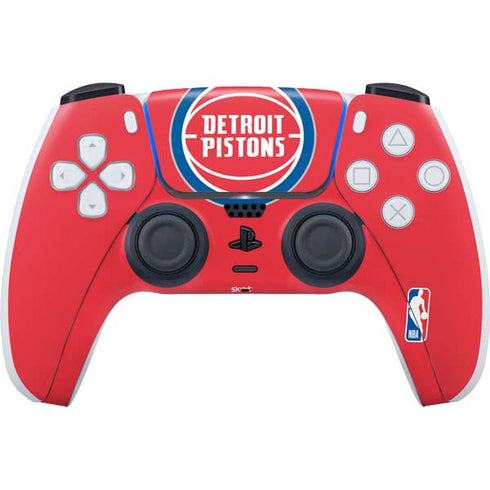 NBA Detroit Pistons Large Logo PS5 Controller Skin