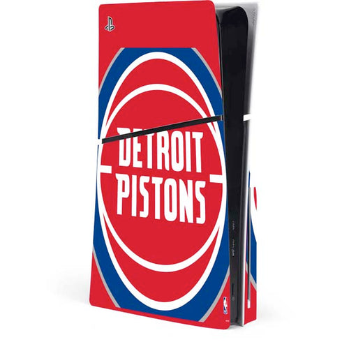 NBA Detroit Pistons Large Logo PS5 Slim Disk Console Skin