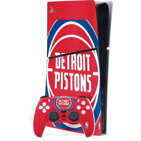 NBA Detroit Pistons Large Logo PS5 Slim Digital Edition Console Skin