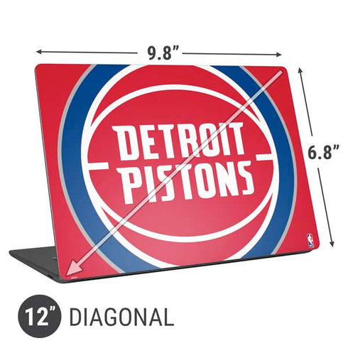 NBA Detroit Pistons Large Logo Universal Laptop 12in (9.8 x 6.8in) Skin