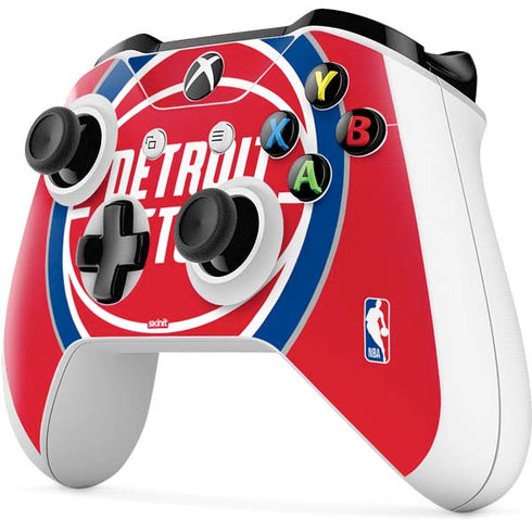 NBA Detroit Pistons Large Logo Xbox One S Controller Skin