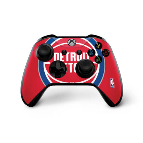 NBA Detroit Pistons Large Logo Xbox One X Controller Skin