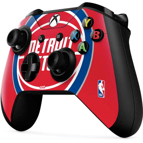 NBA Detroit Pistons Large Logo Xbox One X Controller Skin