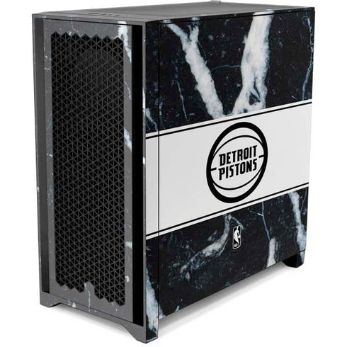 NBA Detroit Pistons Marble Corsair 4000D Tempered Glass Mid-Tower ATX Case Skin
