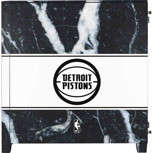 NBA Detroit Pistons Marble Corsair 4000D Tempered Glass Mid-Tower ATX Case Skin
