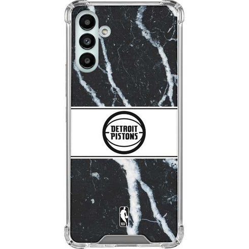 NBA Detroit Pistons Marble Galaxy A13 5G Clear Case