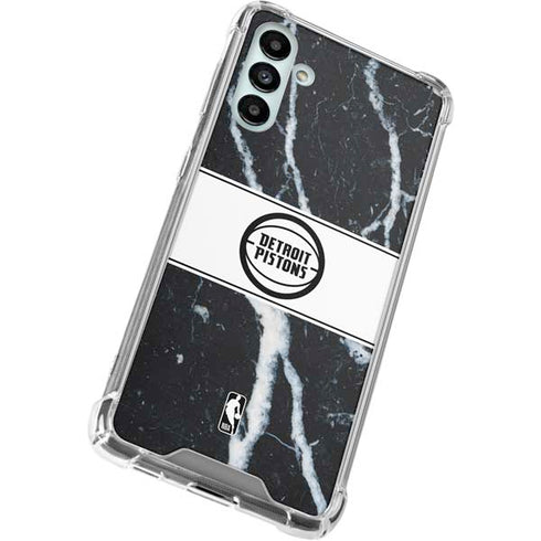 NBA Detroit Pistons Marble Galaxy A13 5G Clear Case