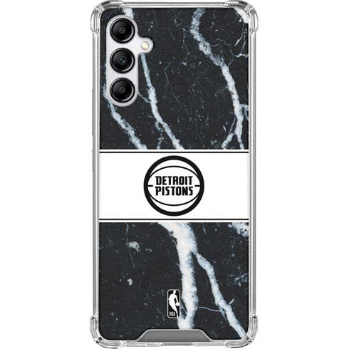 NBA Detroit Pistons Marble Galaxy A14 5G Clear Case