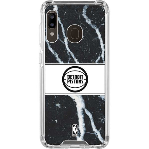 NBA Detroit Pistons Marble Galaxy A30 Clear Case