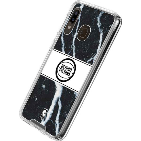 NBA Detroit Pistons Marble Galaxy A30 Clear Case