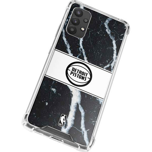 NBA Detroit Pistons Marble Galaxy A32 5G Clear Case