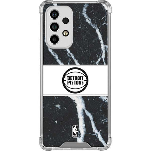 NBA Detroit Pistons Marble Galaxy A33 5G Clear Case