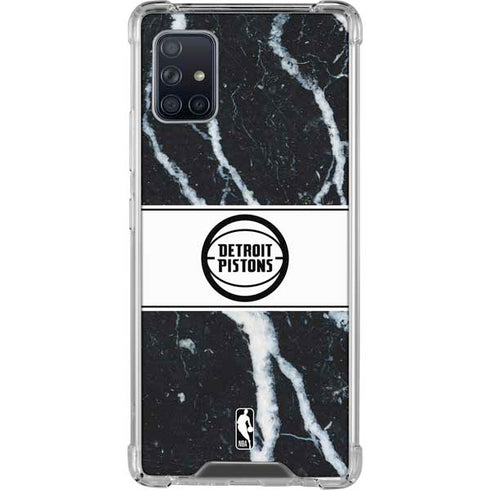 NBA Detroit Pistons Marble Galaxy A51 5G Clear Case