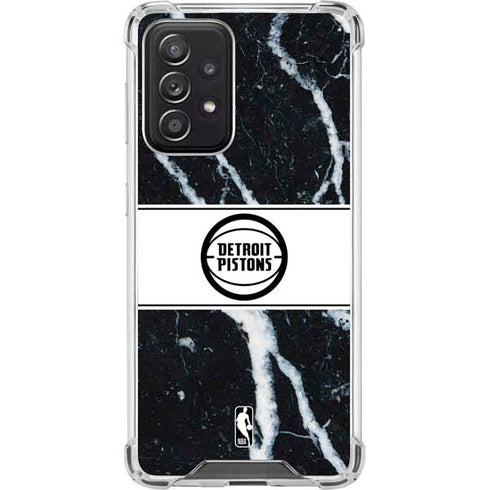 NBA Detroit Pistons Marble Galaxy A52 5G Clear Case