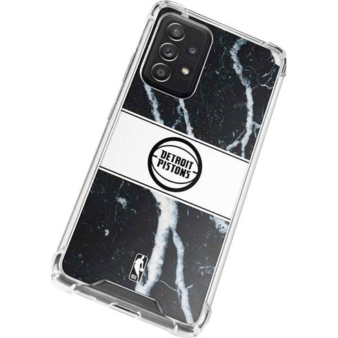 NBA Detroit Pistons Marble Galaxy A52 5G Clear Case