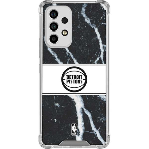 NBA Detroit Pistons Marble Galaxy A53 5G Clear Case