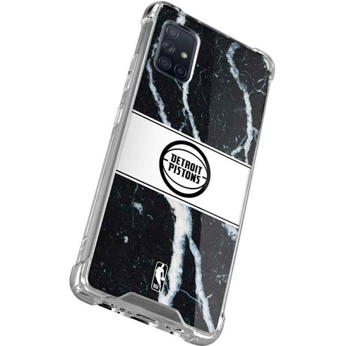 NBA Detroit Pistons Marble Galaxy A71 5G Clear Case