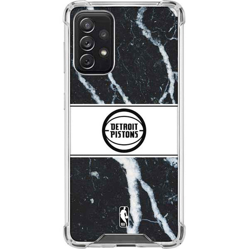 NBA Detroit Pistons Marble Galaxy A72 5G Clear Case