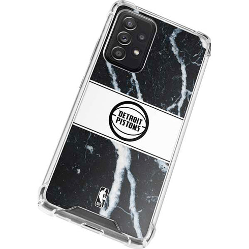 NBA Detroit Pistons Marble Galaxy A72 5G Clear Case