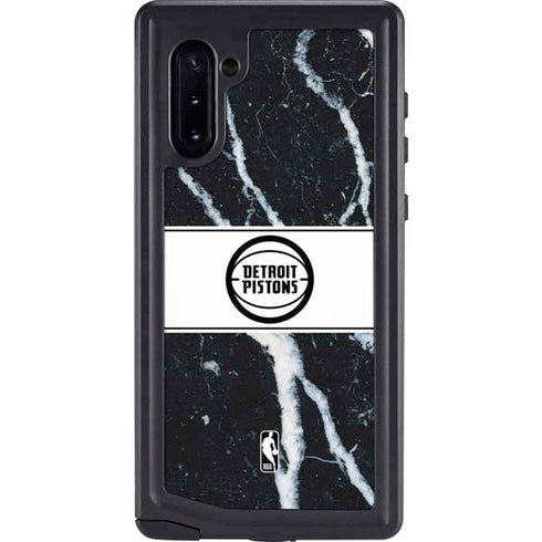 NBA Detroit Pistons Marble Galaxy Note 10 Waterproof Case
