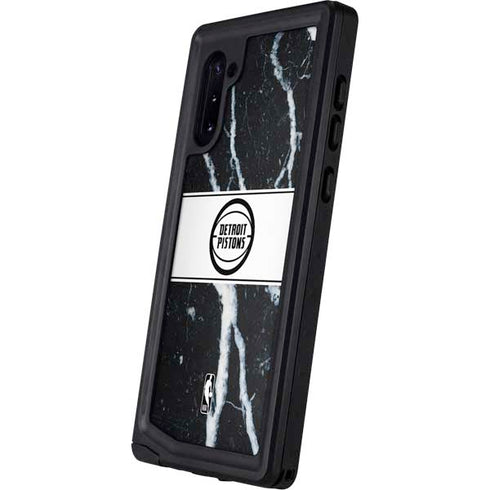 NBA Detroit Pistons Marble Galaxy Note 10 Waterproof Case