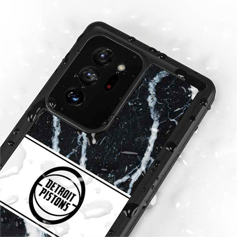 NBA Detroit Pistons Marble Galaxy Note20 Ultra 5G Waterproof Case