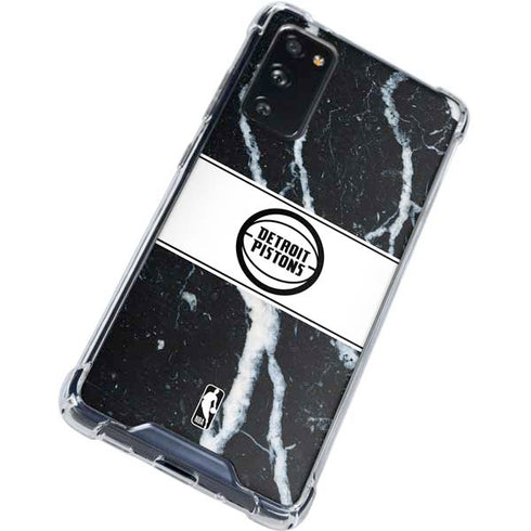 NBA Detroit Pistons Marble Galaxy S20 FE Clear Case