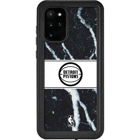 NBA Detroit Pistons Marble Galaxy S20 Plus Waterproof Case
